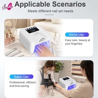 Lampe à ongles UV LED sans fil 60W personnalisable en gros, séchoir à ongles à longue autonomie, double zone de polymérisation pour usage en salon de manucure
