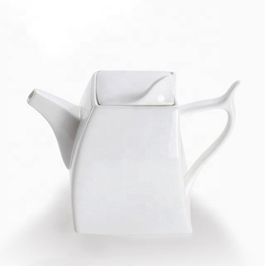 Tetera <span class=keywords><strong>de</strong></span> Porcelana con Tapa, Diseño Moderno y Minimalista, Color Blanco Puro, Apta para Lavavajillas, Reciclable y Ecológica, con Logotipo Personalizado - Product Image 3