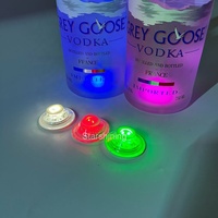 Autocollant LED Lumineux pour Bouteille, Couleurs RGB Changeantes, Base Conique Haute Luminosité pour Verre à Whisky, Fête, Bar