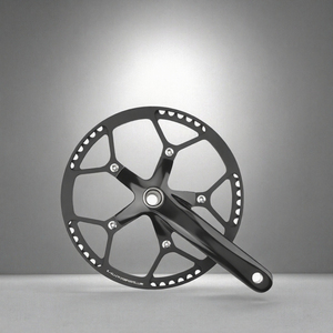 Juego de Bielas de Aluminio Negro Integrado de 170 mm y 130 BCD con Eje Hueco para Bicicletas de Carretera - Product Image 3