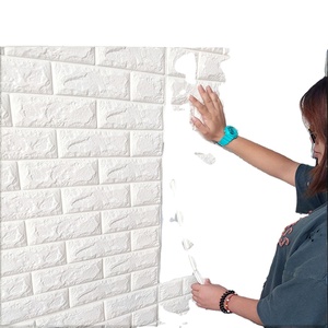 Pannello Murale Moderno per Hotel con Design Geometrico Testurizzato in Schiuma PVC Adesiva 3D Effetto Pelle Ecologica - Product Image 2