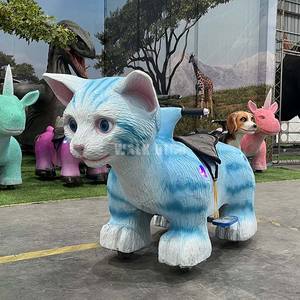 מכונית חשמלית אינטראקטיבית לילדים בצורת חתול - צעצוע רכיבה לילדים עם אורות ומוזיקה לשימוש פנימי/חיצוני בבית ובבית הספר - Product Image 2