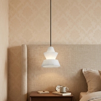 Lampe de plafond nordique moderne en marbre d'alabâtre blanc, réglable en hauteur, pour salle à manger, table de chevet, restaurant, luminaire suspendu