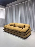 Canapé d'angle en L de style italien pour salon, mobilier de maison, design modulaire, tissu en lin, canapé sectionnel pour hôtel, ensemble de canapés, canapé de salon