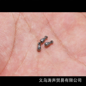Perles en forme de goutte d'eau en acier inoxydable, 2.6x6.2mm, pour la fabrication de bijoux, accessoires de bricolage, perles en métal en forme de goutte, Ac0346 - Product Image 3