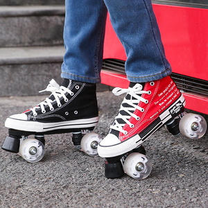 <span class=keywords><strong>Patines</strong></span> de Ruedas EACH Canvas <span class=keywords><strong>Quad</strong></span> con Ruedas Brillantes, <span class=keywords><strong>Patines</strong></span> Unisex para Hombre y <span class=keywords><strong>Mujer</strong></span>, <span class=keywords><strong>Patines</strong></span> para Adultos - Product Image 1