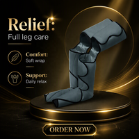 Masseur de pieds portable chauffant à compression d'air pour la circulation sanguine, en plastique ABS, pour massage des tissus profonds