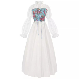 Abito rinascimentale Cosplay abiti da <span class=keywords><strong>donna</strong></span> medievale vestito da pirata vittoriano <span class=keywords><strong>Costume</strong></span> da <span class=keywords><strong>strega</strong></span> fata - Product Image 1