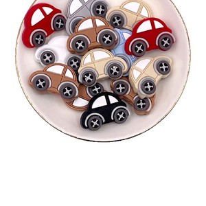 Cl Cartoon <b>Silicone</b> Car <b>Beads</b> For Diy Craft Pen <b>Beads</b> Baby Teether 3 Months Plus - Product Image 4