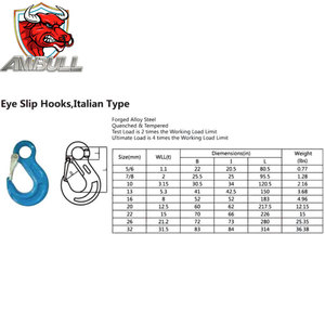 Gancho de seguridad autoblocante personalizado de la fábrica Ambull, exportado a Rusia, fabricado en China, gancho de grúa tipo clevis para minería - Product Image 5