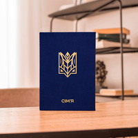 Ensemble de carnets à couverture rigide en lin, reliés par couture, avec finition gaufrée à l'or pour le bureau