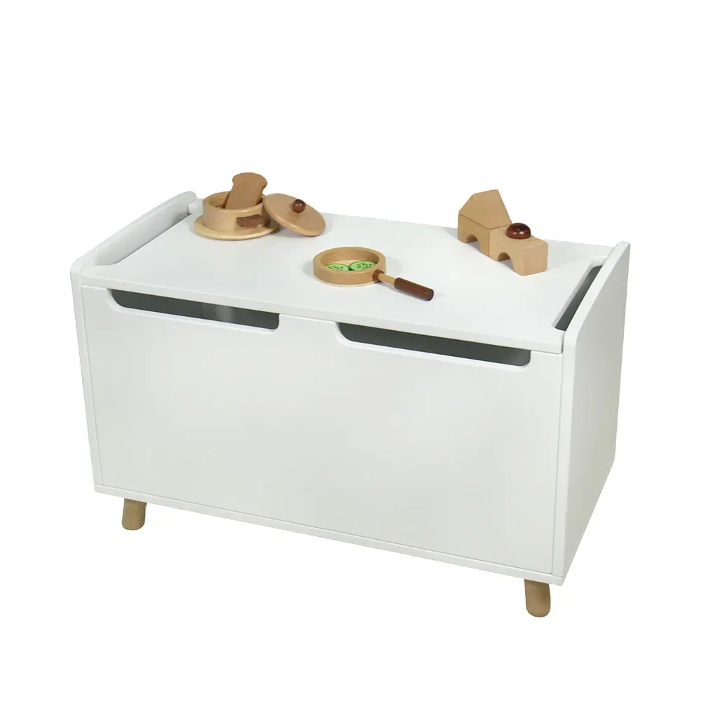 Naar Serie Hot Sale Kids Mdf Houten Speelgoed Kist Opbergdoos Witte Kids Opslag Organizer Speelgoed Doos