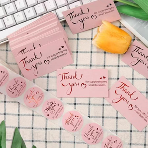 Cartes <span class=keywords><strong>de</strong></span> remerciement, <span class=keywords><strong>étiquette</strong></span>s autocollantes rondes, papier coloré personnalisé, autocollants en carton imperméables, autocollants personnalisés avec logo MC, autocollants adhésifs - Product Image 1