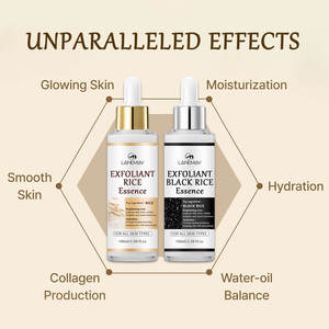 OEM cilt temizleme eksfoliasyon ölü cilt yüz bakımı özü pirinç ve su-yağ dengesi kollajen üretimi için siyah pirinç su - Product Image 3