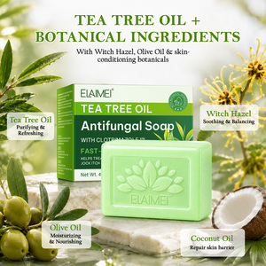 ELAIMEI Jabón en Barra Antifúngico con Aceite <span class=keywords><strong>de</strong></span> Árbol <span class=keywords><strong>de</strong></span> Té para Piel Sensible, <span class=keywords><strong>Tratamiento</strong></span> para el Pie <span class=keywords><strong>de</strong></span> Atleta, Picazón en la Axila y Hongos <span class=keywords><strong>de</strong></span> la Piel - Product Image 4