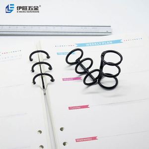 YIWANG Metal 1 Inch Black Desk Calendar <b>Circle</b> Loose Leaf Binder <b>Rings</b> - Product Image 5