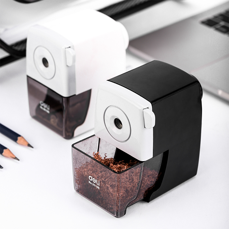 Deli Stationery Pencil Sharpeners Office School Supplies Mechanical Manual Pencil Sharpener Black