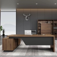 Nouveau bureau de direction moderne en forme de L avec plateau relevable, mobilier de bureau haut de gamme pour PDG