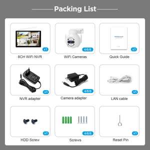 <span class=keywords><strong>Kit</strong></span> NVR Inalámbrico <span class=keywords><strong>de</strong></span> 4 Canales en Oferta, WIFI HD 5MP, Cámara <span class=keywords><strong>de</strong></span> <span class=keywords><strong>Seguridad</strong></span> H.265, Sistema CCTV, Cámara Inteligente con Audio Bidireccional - Product Image 6