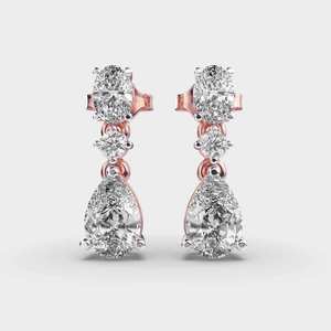 Boucles d'oreilles clous en diamant intemporelles en argent sterling 925, bijoux élégants et raffinés pour femme, pour mariage, fête ou usage quotidien - Product Image 3