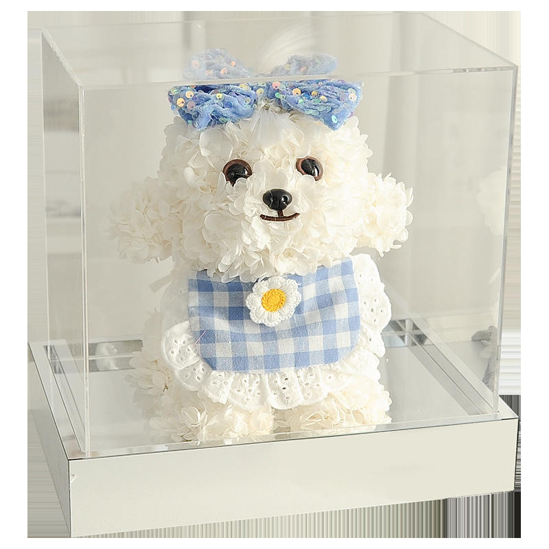 โบว์สีฟ้า-กระโปรงลายสก๊อต