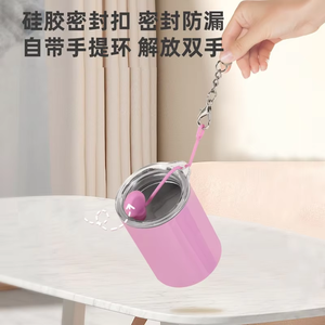 Stock Voyage Mini 3oz Double Paroi En Acier Inoxydable Verre À Liqueur Gobelet Eau Lait Tasse À Café Tasse avec <span class=keywords><strong>Porte</strong></span>-clés En Métal <span class=keywords><strong>Porte</strong></span>-clés - Product Image 3