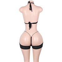 Vêtements de danse exotique directement de l'usine : Combinaisons à lanières, ensembles de lingerie string pour adultes, tenues de danseuse métalliques