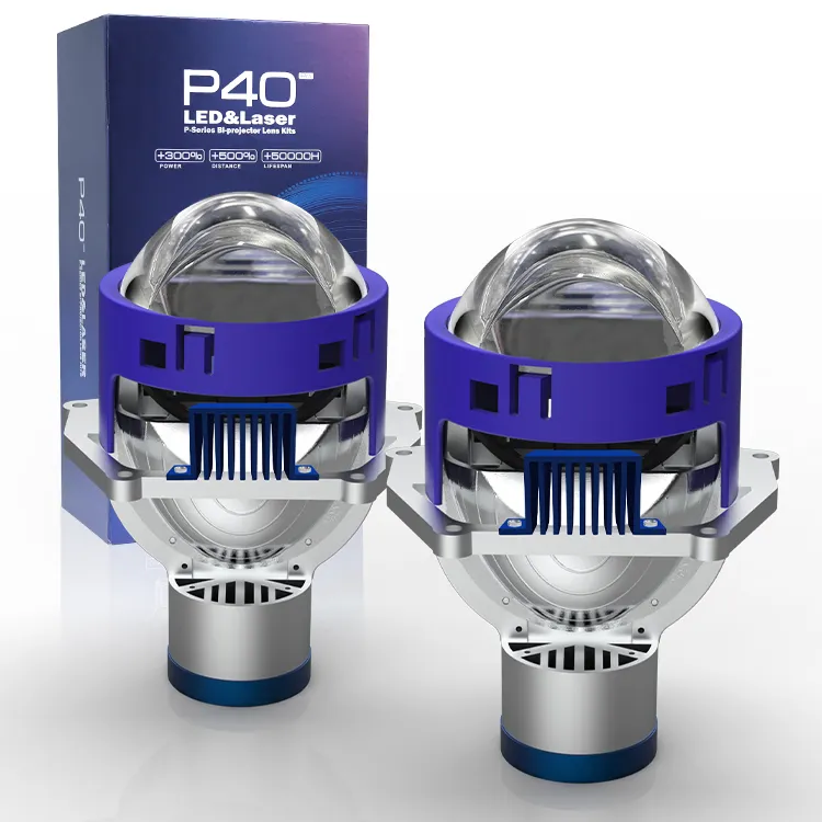 Carolyn 3.0 Inci Bi Led Lensa Proyektor Laser Hi/Lo Beam 65W Led Headlight CP40L Bi Led Laser untuk Mengemudi Tangan Kiri