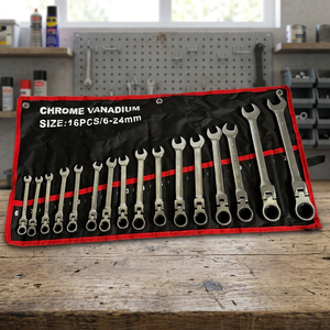 Jeu de clés à fourche double extrémité 6-32 mm métriques en acier au chrome-vanadium de qualité industrielle, 20 pièces, best-seller, en vente - Product Image 3