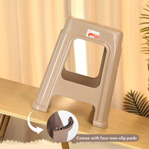 High Load Bearing Household Dining Stackable Tall Square Plastic <b>Stool</b> Heavy-Duty Thick PP <b>Stool</b> with Extra Wide <b>Seat</b> - Product Image 6