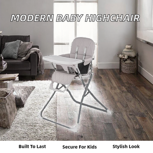 Silla Alta para Bebé Plegable y Portátil de Metal de Alta Calidad, Diseño Moderno, Segura y Ecológica, para Uso en el Dormitorio - Product Image 2