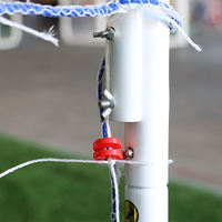 Léger et robuste, diamètre extérieur de 32 mm Ensemble de buts de football pour jeunes en fer, mobiles, réglables, faciles à assembler, pour l'école, le parc, l'entraînement