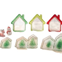 Pot en verre hermétique pour bonbons et fruits, idéal pour Noël, conteneur alimentaire, cadeau de fêtes, ustensile de cuisine de Noël