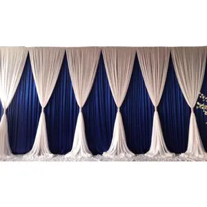 Wedding vertical and horizontal cross curtain Backdrop panels Multiple types Cross Drapes Ice Silk Curtain event decor