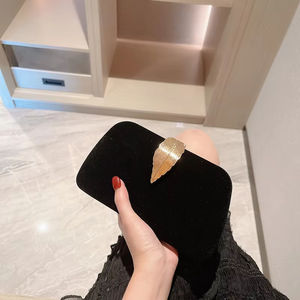 Luxo feminino metálico folhas encerramento noite saco embreagem pequenas bolsas crossbody formal para festas de casamento moda nupcial - Product Image 5