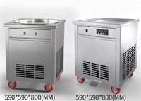 Hete Aanbieding Dubbele Enkele Pan Mini Gefrituurde Yoghurtmachine Huishoudelijke Gefrituurde IJsmachine