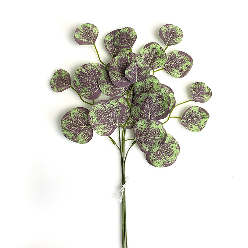 Feuille de pommier vert violet eucalyptus - 10 par bouquet