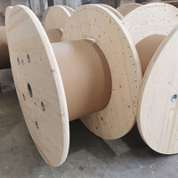Bobine de tambour de bobine de câble électrique vide en bois massif double couche personnalisée en usine
