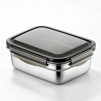 Boîte alimentaire hermétique en acier inoxydable 316, compatible micro-ondes, pour l'école, le camping, la préparation des repas et les salades