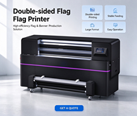 Printer Bendera Dua Sisi Satu Kali Cetak 1.3m Printer Tekstil Sublimasi Platform Ganda untuk Kain Backlit Bendera Latar Belakang Pameran