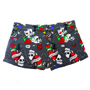 verano <span class=keywords><strong>playa</strong></span> Pantalones Hombre Pantalones de <span class=keywords><strong>playa</strong></span> trajes de baño de los hombres Pantalones cortos negro cráneo Boxer - Product Image 1