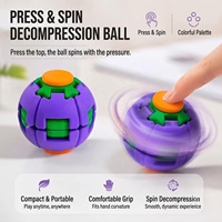 Balle rotative anti-stress KK, 360° °   Jouet de bureau mécanique à pression et rotation, Gyroscope cinétique anti-stress de qualité supérieure pour adultes et enfants, Jouet de décompression