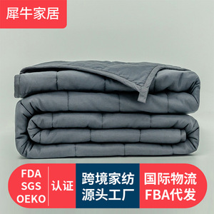 Couverture lestée en pur coton avec billes de verre, gris foncé, printemps-automne, écologique, lavable en machine - Product Image 3
