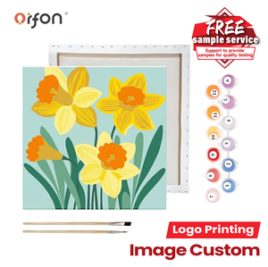 Kits de <span class=keywords><strong>peinture</strong></span> par numéros DIY Prêts pour l'expédition FBA, Motif floral Narcisse, sur toile encadrée, <span class=keywords><strong>Peinture</strong></span> <span class=keywords><strong>à</strong></span> l'huile en gros pour décoration murale - Product Image 1