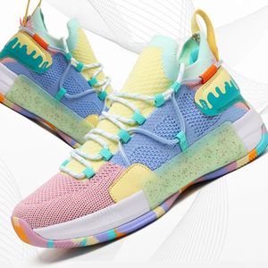 Zapatillas de baloncesto de alta calidad para hombre y mujer, zapatillas deportivas multicolores con características de absorción de impactos antideslizantes ligeras - Product Image 3