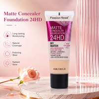 Fond de Teint Mat Correcteur Passion Rose 24HD Couvrance Totale Longue Durée Hydratant avec Acide Hyaluronique