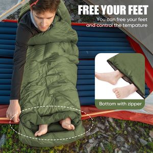 Sacos de Dormir de Poliéster 170T de 950g - 2.4kg, Ligeros, Amigables con la Piel, de Algodón, para Adultos, para Senderismo, Camping y Emergencias - Product Image 6