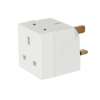Adaptateur de prise double 2 voies Royaume-Uni, multiprise double connexion, rallonge de prise secteur