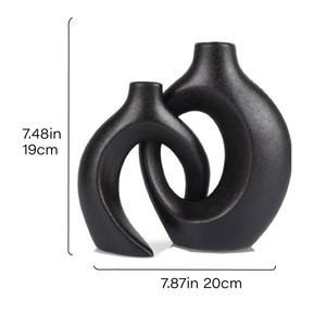 Huis Indoor Pot Moderne Hars Bloem Vaas Nordic Bloempot Boho Donut Vazen Voor Tafel Middelpunt Woonkamer Decoratie - Product Image 6