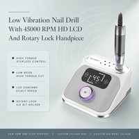 Machine à polir les ongles sur mesure 45000 tr/min avec écran LCD HD, marche avant/arrière, branchement rapide, pour la réduction rapide du gel acrylique, idéale pour les supermarchés